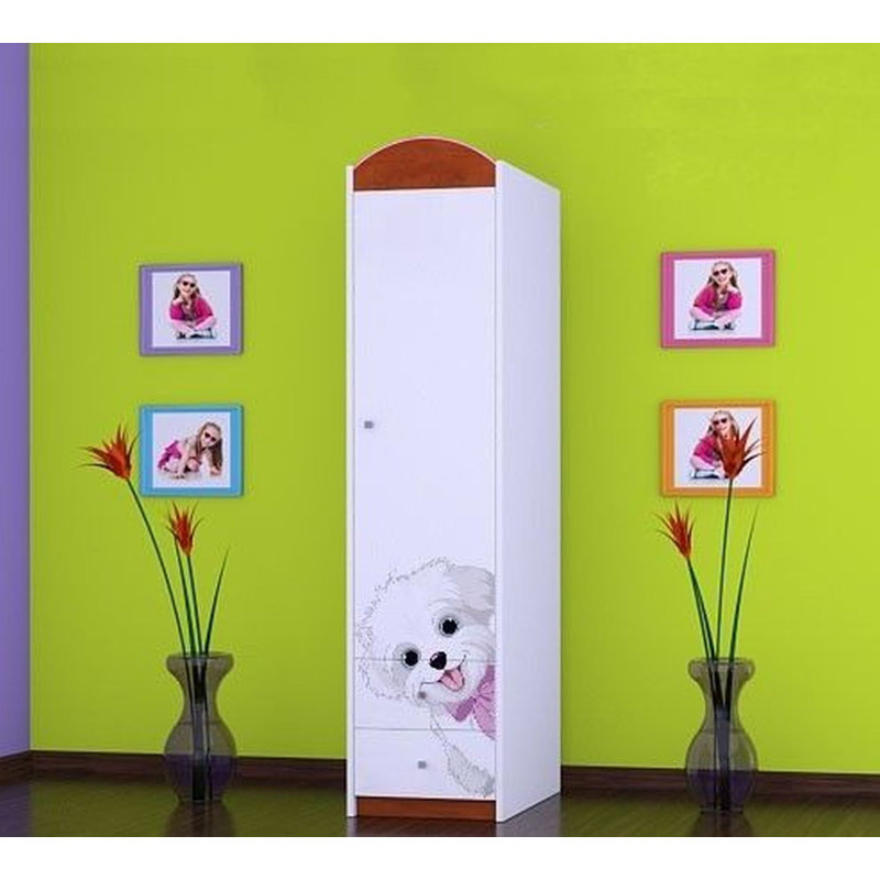 Burnestown 1 Door Wardrobe, Red