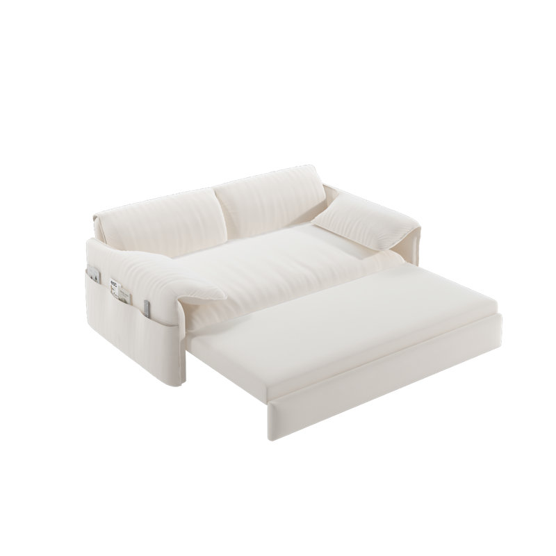 Canapé-lit escamotable moderne de 63,8 po, canapé-lit convertible 3 en 1 avec rangement latéral, causeuse en velours multifonctionnel, appartement, bureau, ancien