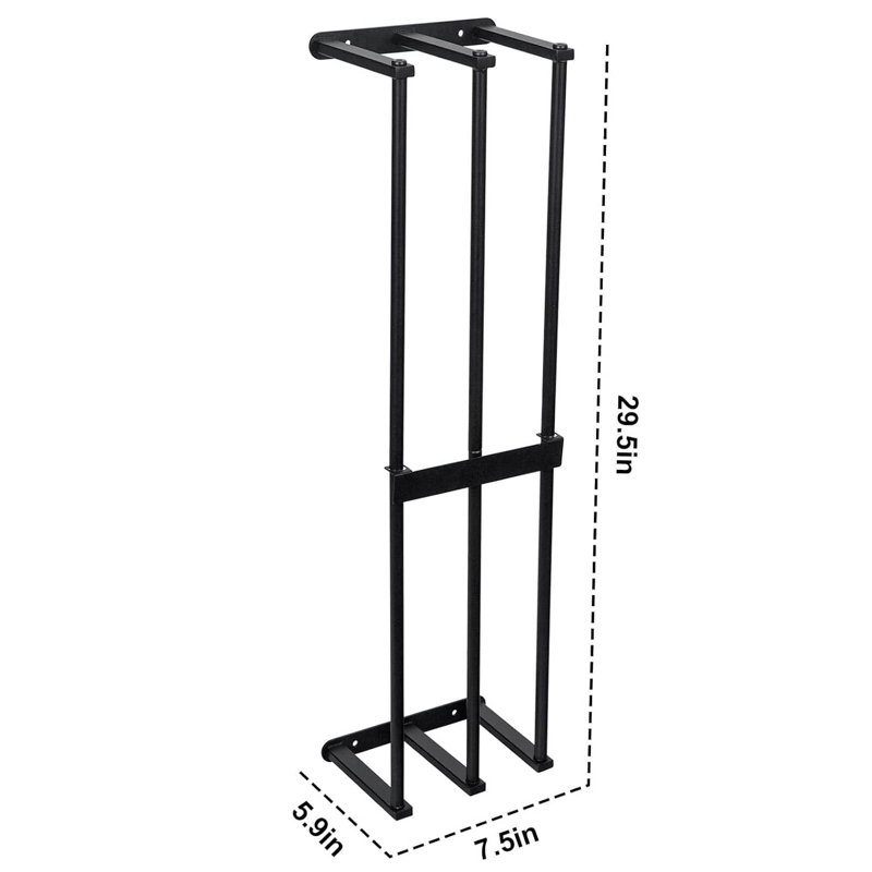 19 cm L Towel Rack, Black
