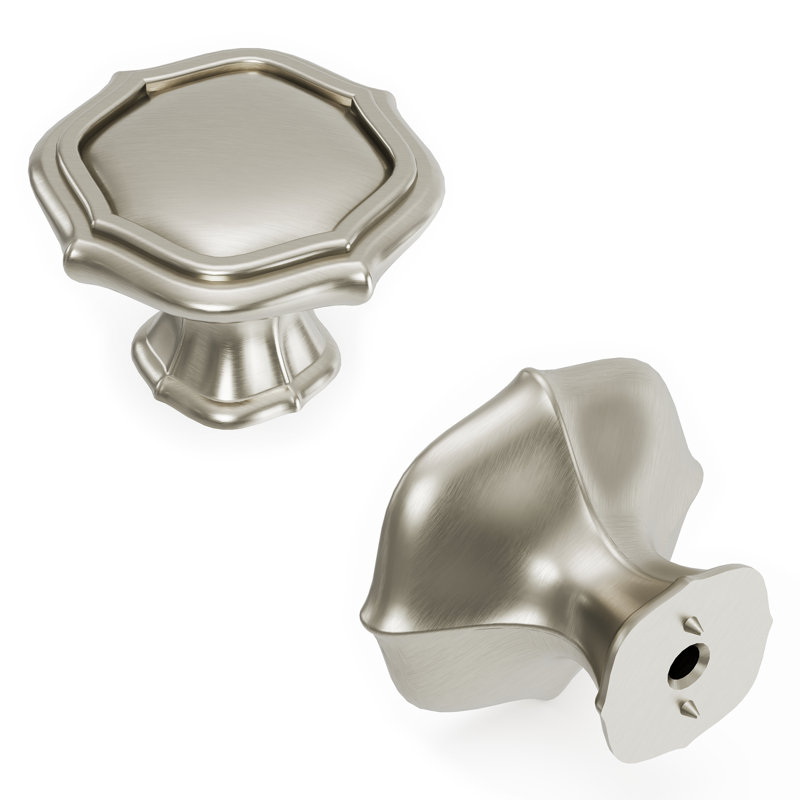 Trellis Collection Cabinet Knob, Satin Nickel