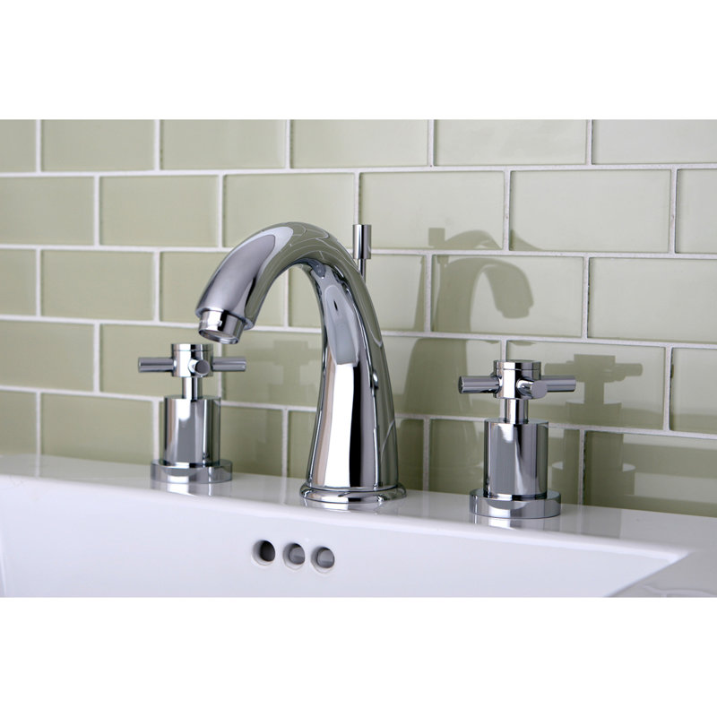Robinet de salle de bain espacé Kingston, Chrome poli