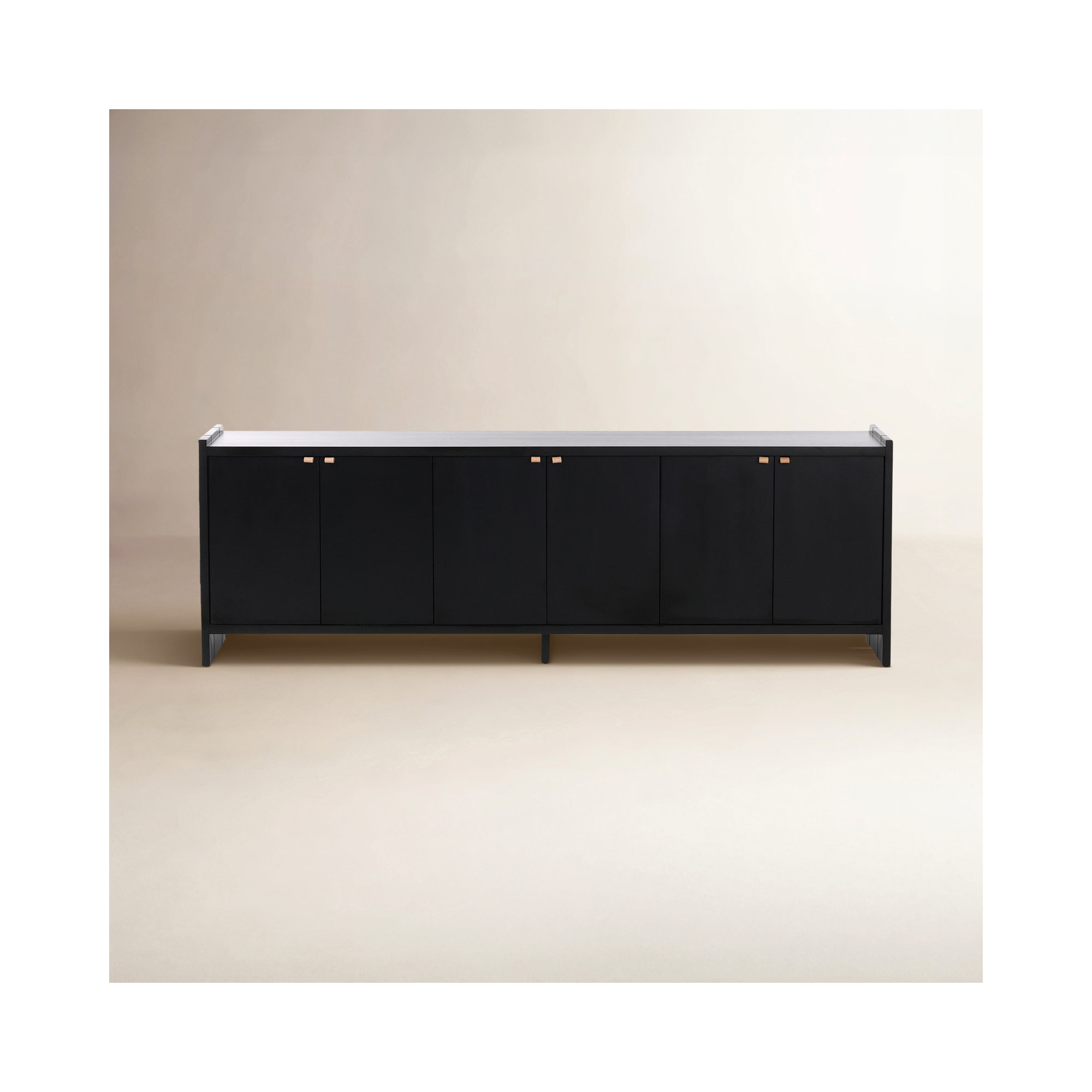 Handa 78'' Media Console, Black Wash Poplar