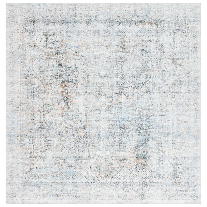 Jera Performance Machine Washable Oriental Rug, Square 6'