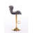 Set Of 2  Bar Stools,With Chrome Footrest And Base Swivel Height Adjustable Mechanical Lifting Velvet And Golden Leg Simple Bar Stool-42349568