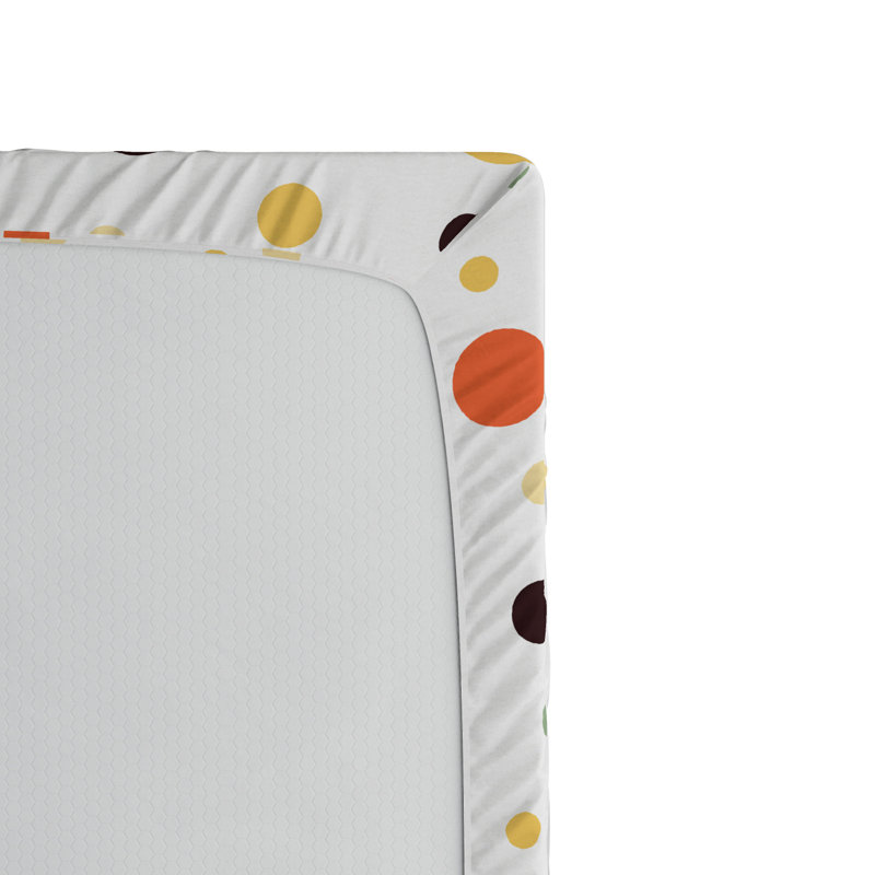 Microfiber Polka Dots Fitted Sheet, Twin Fitted Sheet