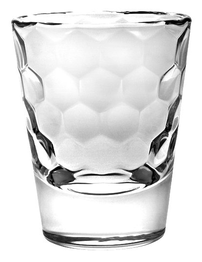 Verre à scènes de cristal 3 oz. miel