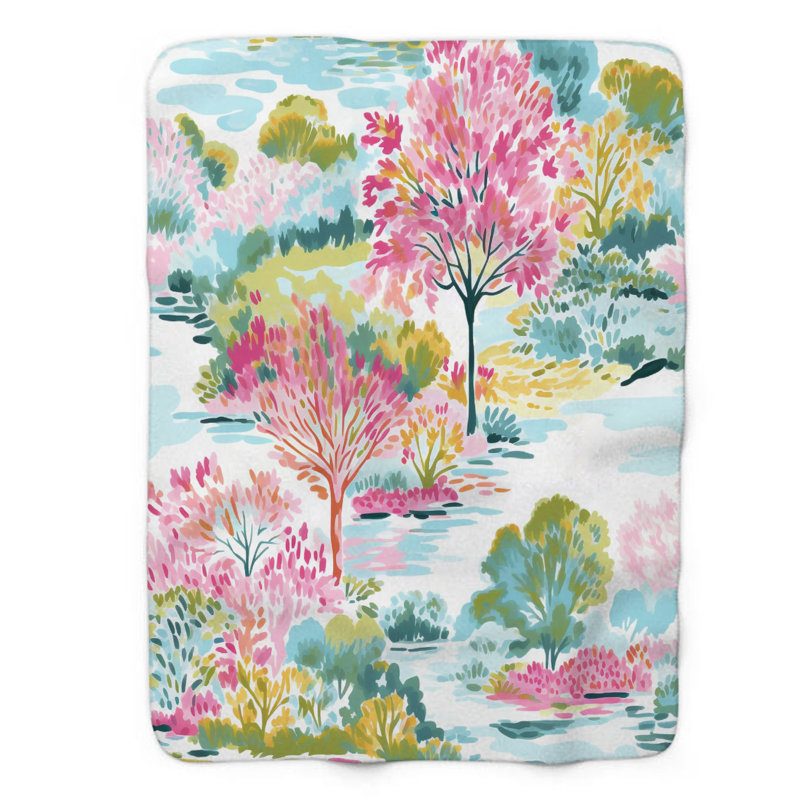 Chic Autumn Views - 1 pièce Sherpa Premium, L 60 po x L 80 po