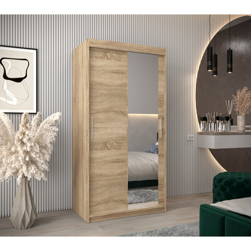 Etonbury 2 Door Manufactured Wood Wardrobe, Sonoma Oak