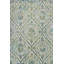 Tapis ivoire / bleu sarcelle Eufracia-22925418
