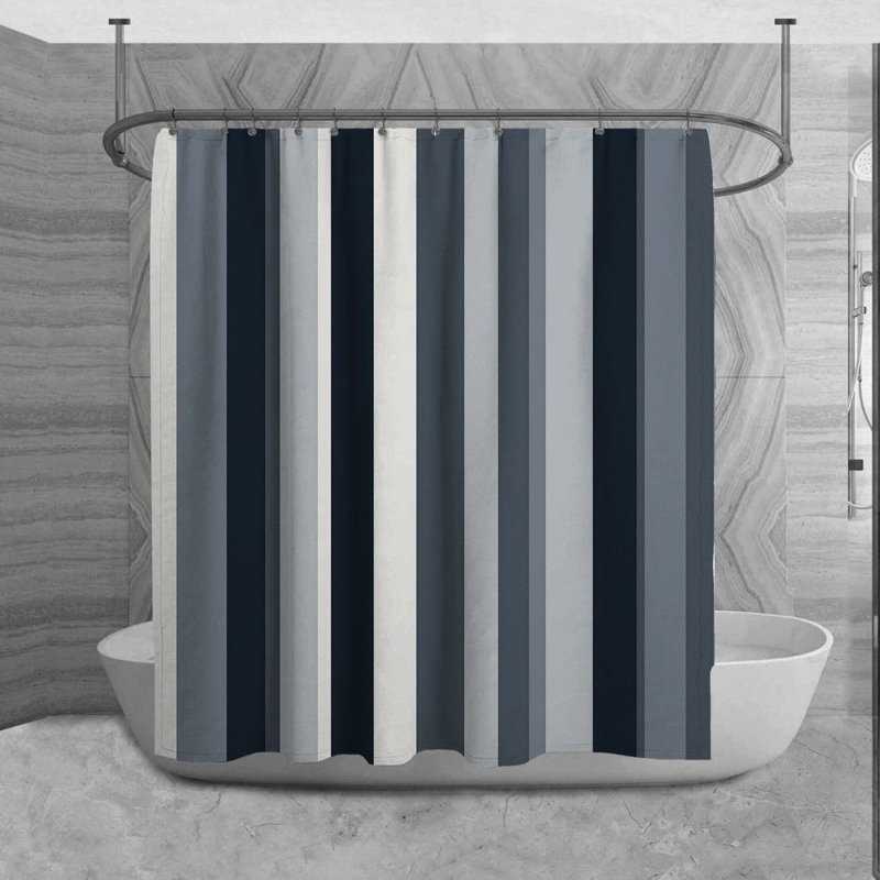 Rideau de douche à rayures Othilia, H 73 po x l 70 po