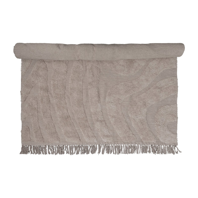 Tapis touffeté en coton avec frange