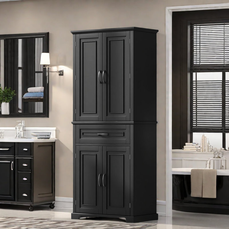 Bathroom Storage Cabinet With Adjustable Shelf And Drawer
