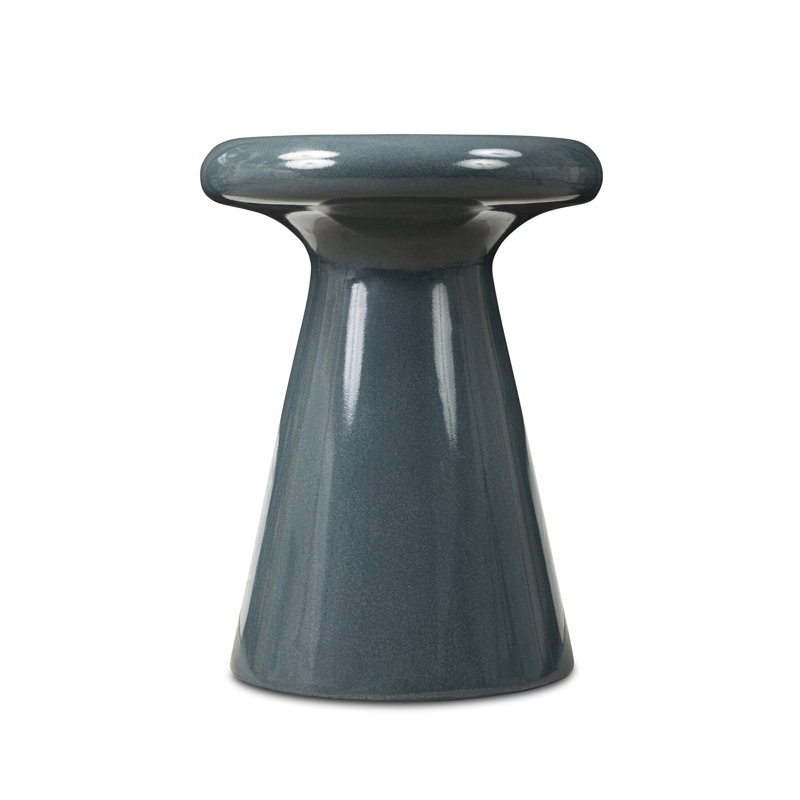 Table de bout en béton lisse Kika, Béton lisse ardoise