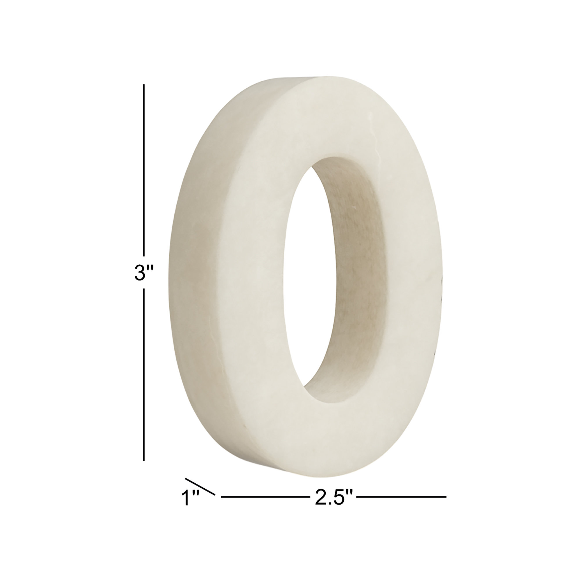 Zendaya Marble Number Letter Block, 0
