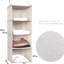 Hanging Closet Organizer For Clothes Sweaters Advanced Cloth 4 Shelves Hanging Wardrobe Storage Shelves, Beige Check Washable(31.5 Inch)