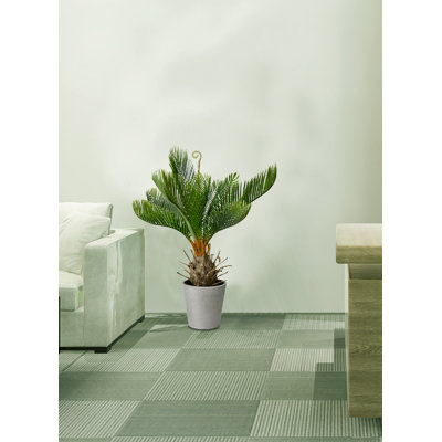 17'' Faux Fern Tree in Cement Pot