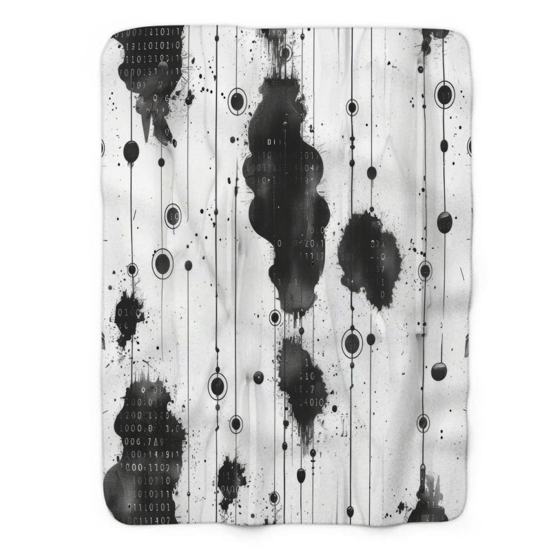 Flux de données - Couverture Sherpa de qualité supérieure 1 pièce, Grand lit