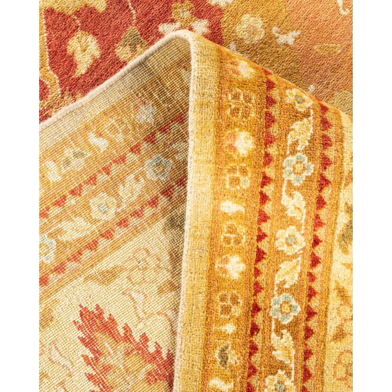 Tapis ivoire Haynie en laine noué à la main 10 pi 2 po x 14 pi 1 po