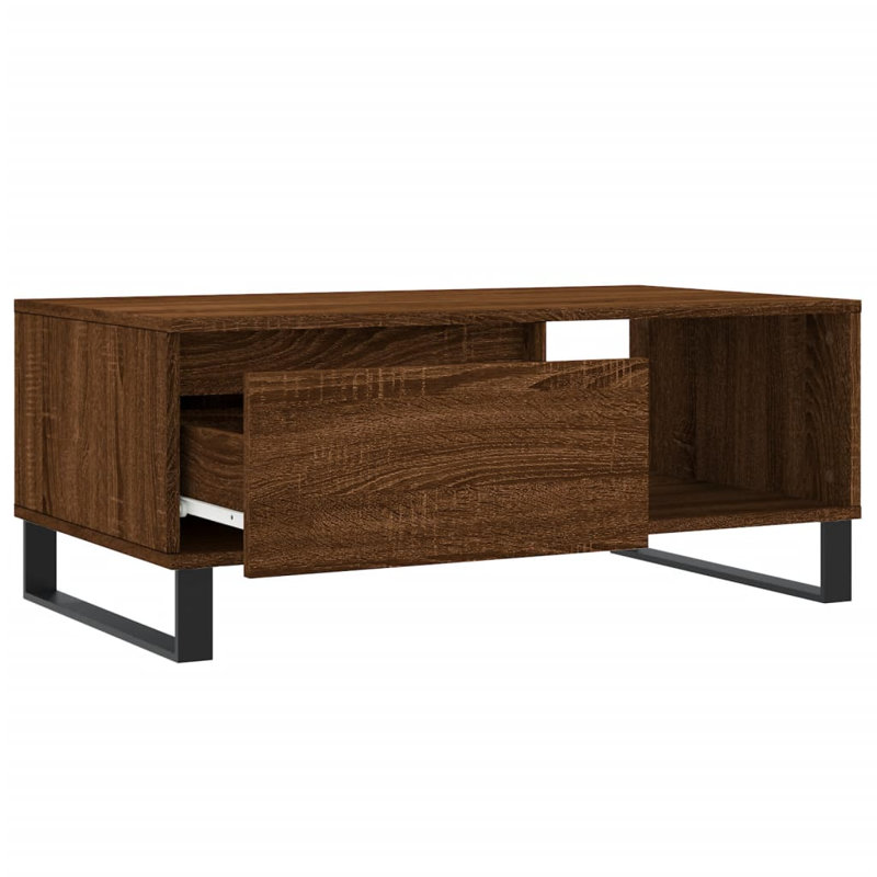 Miru Coffee Table with Storage, Brown Oak