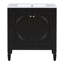 Meuble-lavabo de style rétro 30 po avec lavabo, deux portes, tablette et charnières à fermeture douce-407972885