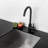 Kitchen Sink Faucet With Single Handles, Black