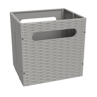 Collapsible Mini-Storage Bin with Two Handles