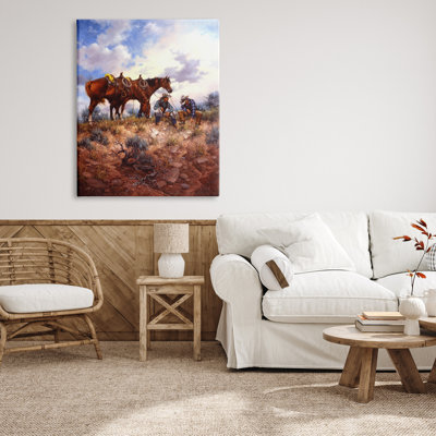 «Stupell Industries Cowboys & Horses Landscape», art mural sur toile par Jack Sorenson