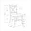 Ensemble de 2 chaises de salle à manger latérales en bois massif de style blanc pour salle à manger style transitionnel-1911451522