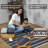Reyes Hand Woven Flat Weave Kilim Wool Eco-Friendly Area Rugs - 10' x 13', Rectangle, Charcoal Cream Color, Contemporary Modern Design, Low Pile Handmade Area Rugs for Living Room, Bed Room-113425027