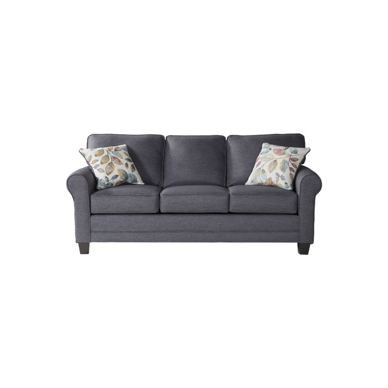 Upholstered 83'' Sofa, Jitterbug Grey 100% Polyester