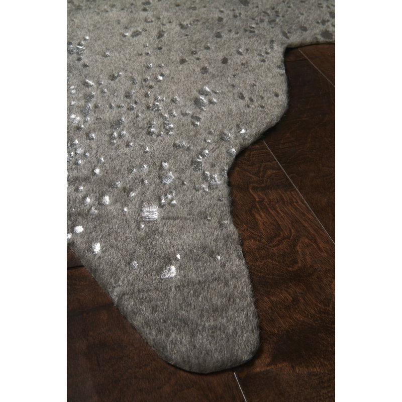 Duran Graphite/Silver Area Rug, Rectangle 5' X 6'6"