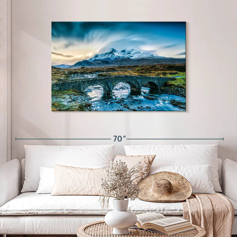 Lilie Sligachan Bridge And Cuillin Hills, 30" H x 45" W