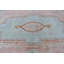 Grand tapis turc Oushak rétro en laine douce et lavable pour le salon - Design orange vif