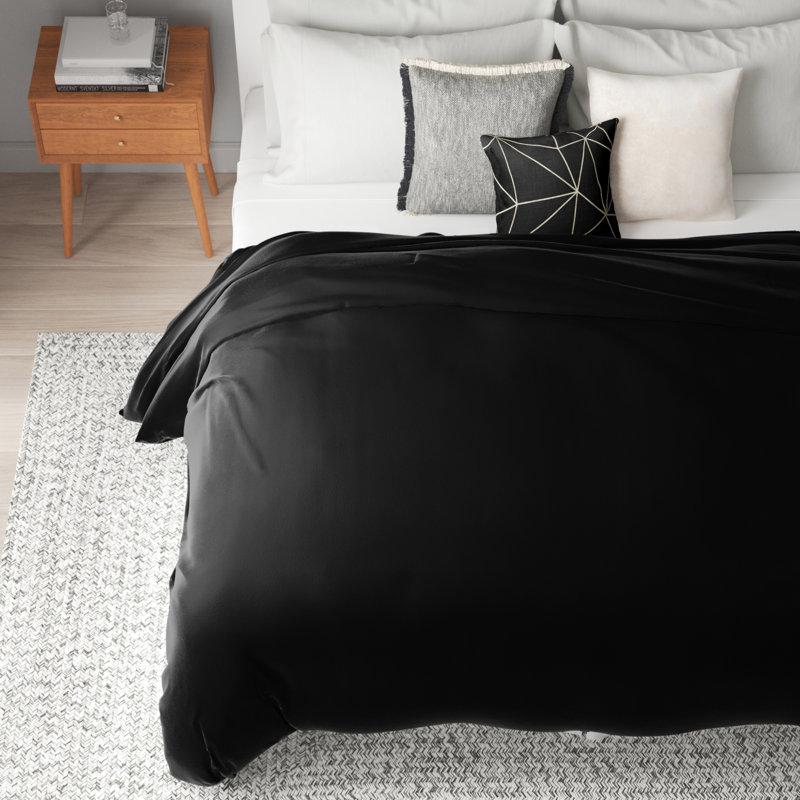 Édredon simple en microfibre , Édredon simple, Gris
