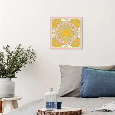 Art déco floral sur toile