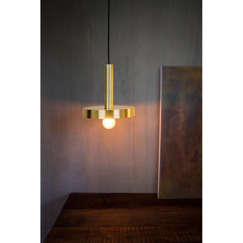 Whizz Pendant, Satin Gold/Black
