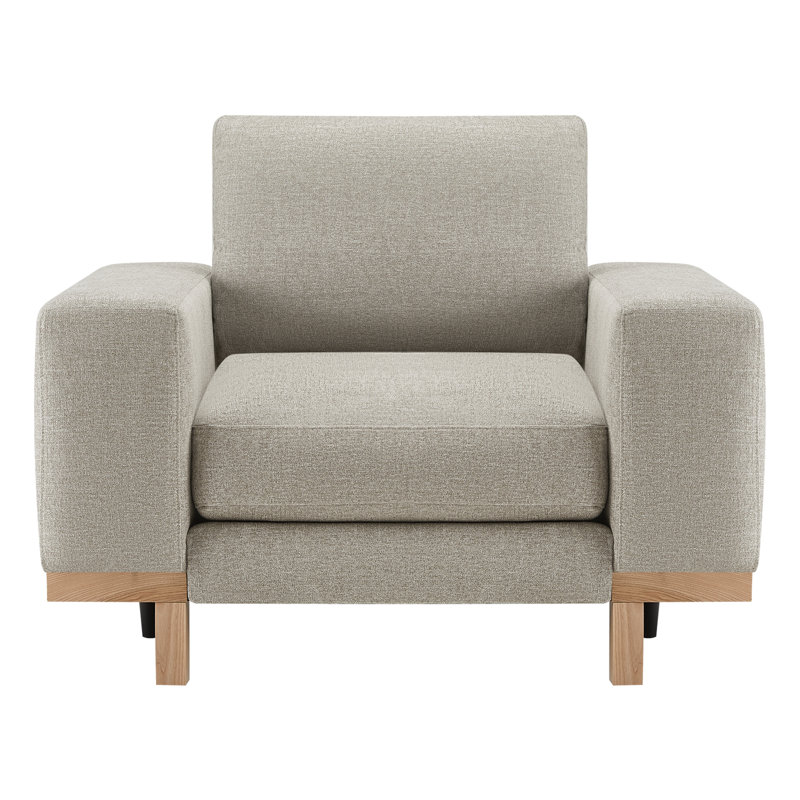 Fauteuil de 47 po de largeur Arnette, Tissage de sable Brent Sand