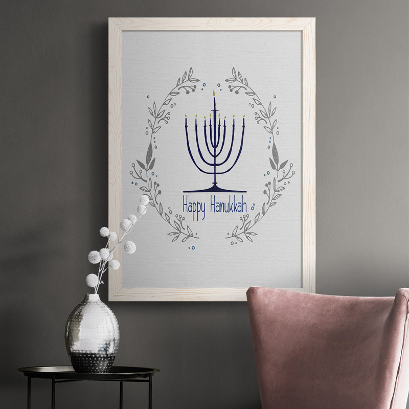 Gribbin «Happy Hanoukka II», reproduction d'art sur toile, Blanc, H 37,5 po x l 27,5 po x P 1 po