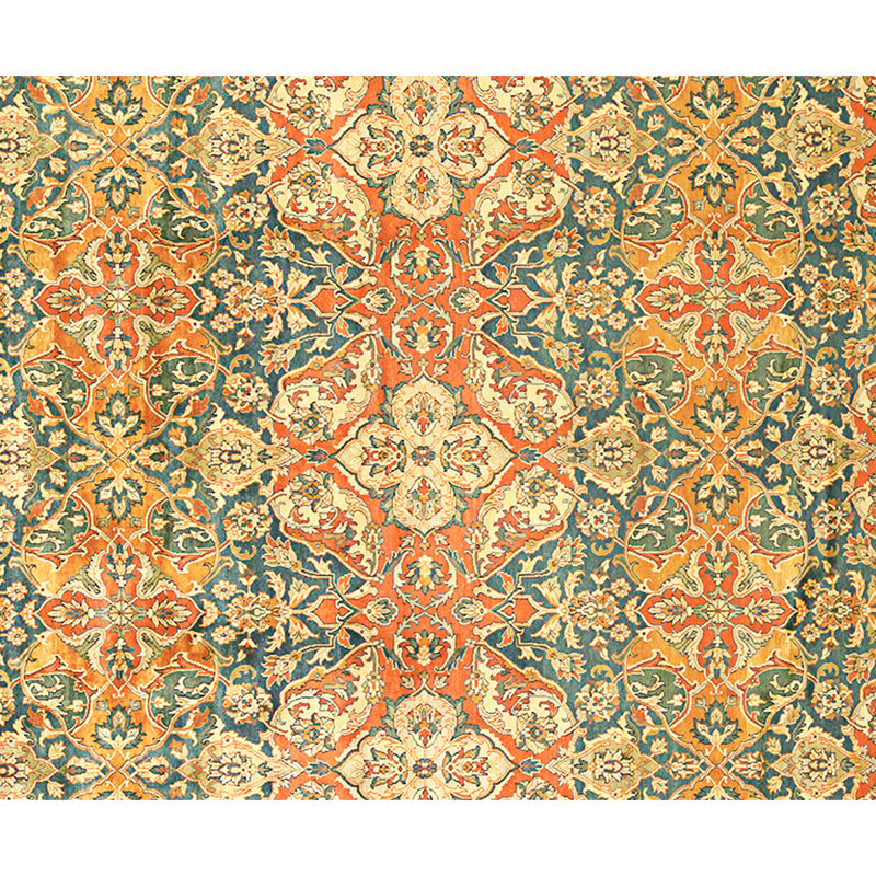 Hand Knotted Wool Area Rug in Multi
