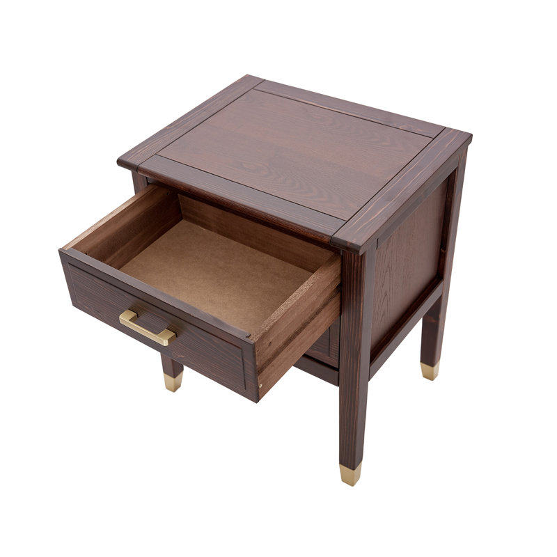 Cormac 50cm W Bedside Table, Brown