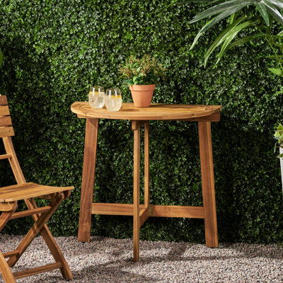 Table bistro pliante d'extérieur en bois d'acacia