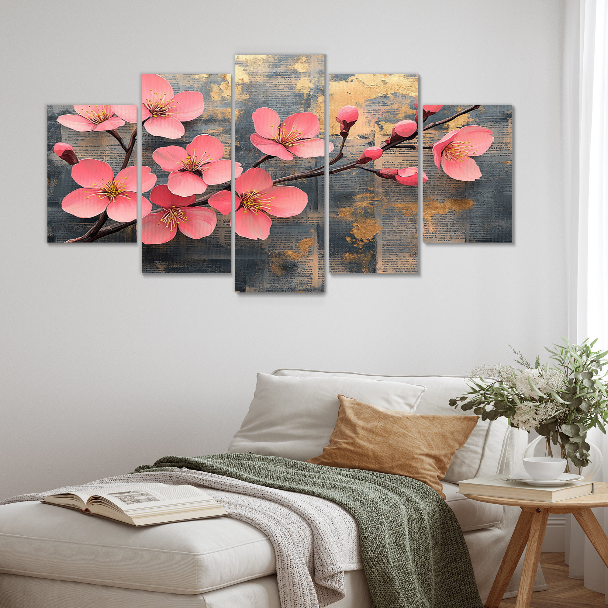 Lark Manor™ Pink And Gold Spring Cherry Blossom II - Cherry Blossom ...