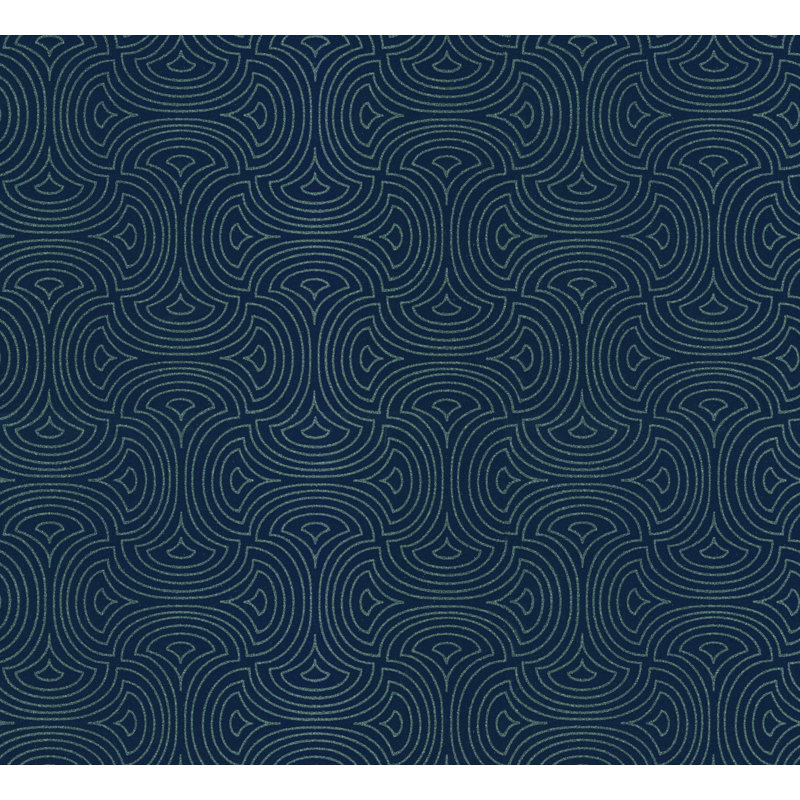 Geometric Wallpaper Roll by Candice Olson, Navy