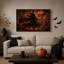 Art sur toile Halloween, sorcière noire-1715108165