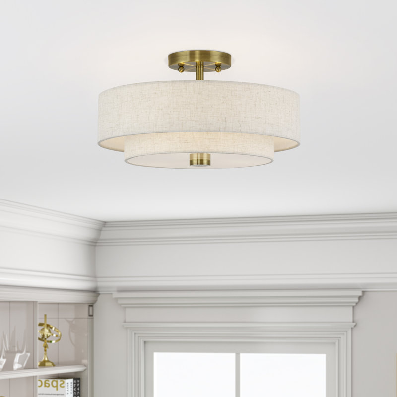 Grande semi-encastrée 3 lumières Acree, H 8,25 po x l 15 po x P 15 po, Trois lumières