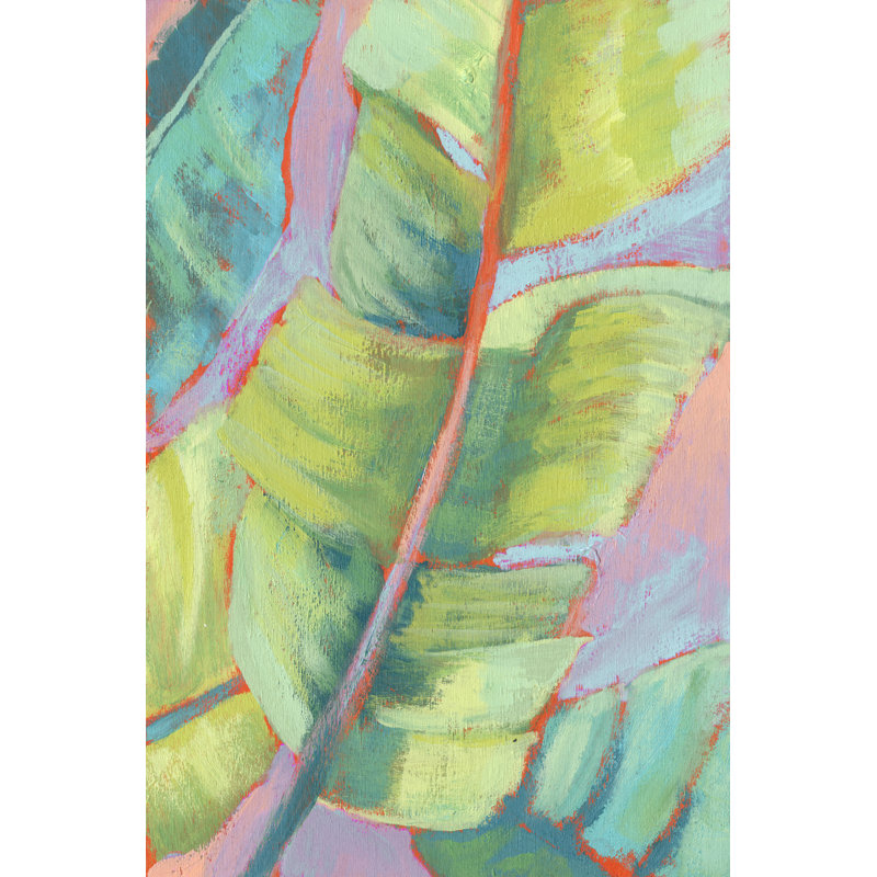 Vibrant Palm Leaves II by Jennifer Goldberger - Painting Print, 122cm H x 81cm W, Wrapped Canvas