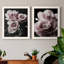 «Rose Noir I», ensemble de 2 peintures sur toile encadrées-1548114207-1548114206