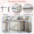 Luxury Full-length Mirror Console Table With Fluted Tempered Glass And Rounded Edge