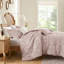 Ensemble d'édredon 5 pièces jacquard sculpté, rose-130473653