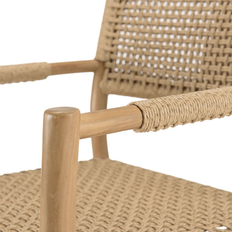 Set Of 2 Synthetic Garden Armchairs